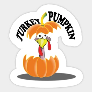 Funny Thanksgiving Turkey Pumpkin Holiday Dinner gift Sticker